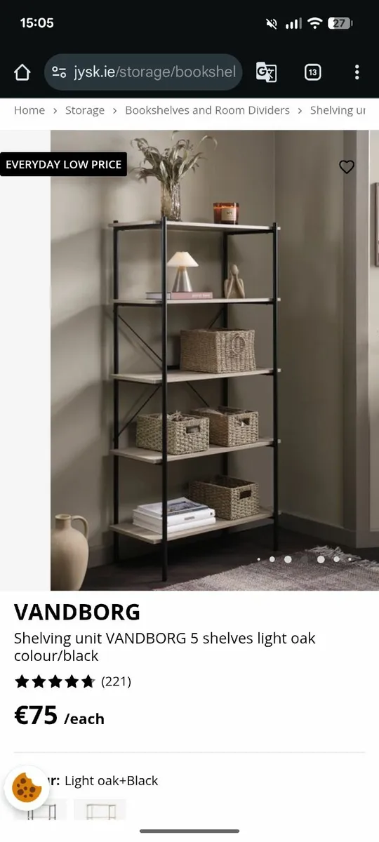 5 shelf unit Vandborg from Jysk - Image 2