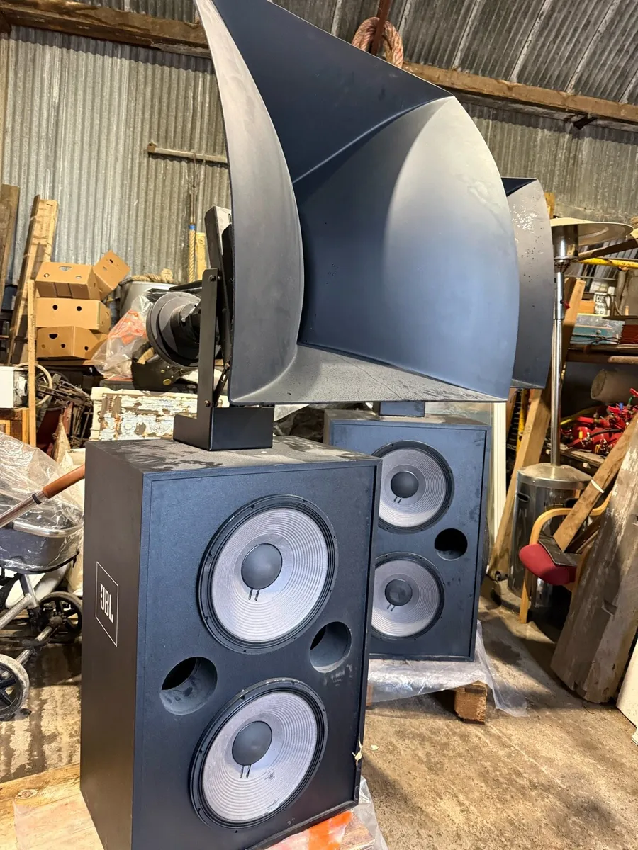 Large pair vintage JBL picture house speakers. - Image 1