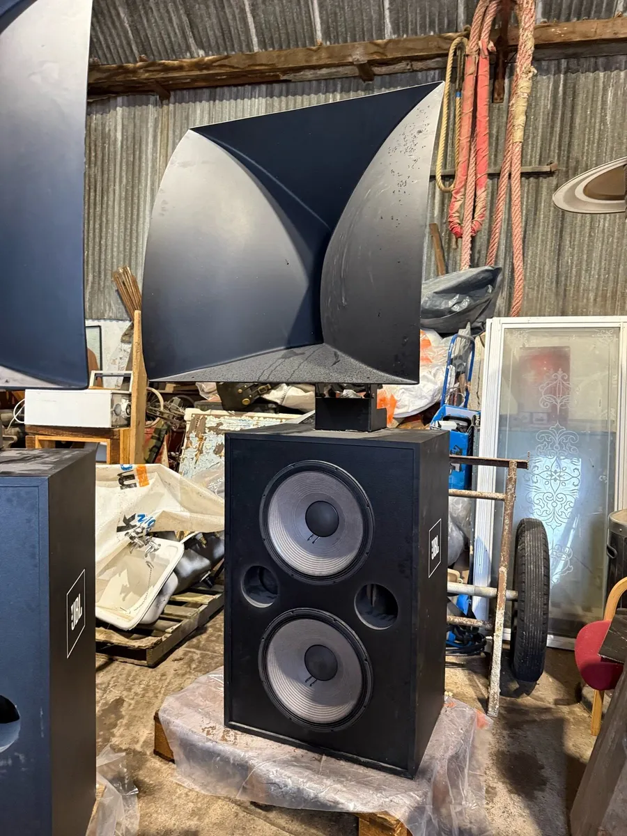 Large pair vintage JBL picture house speakers. - Image 2