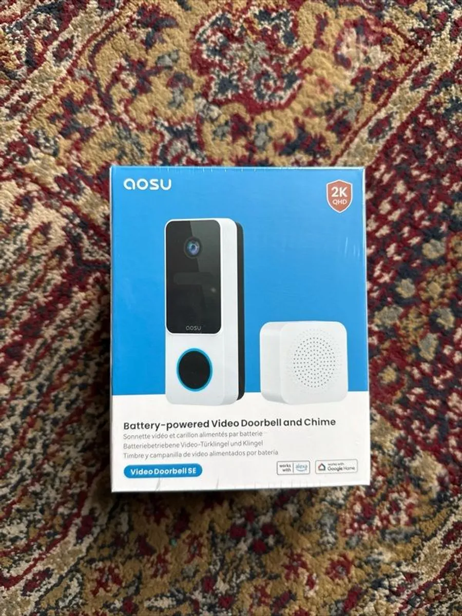 Brand New AOSU Video Battery Powered Doorbell SE + Chime (Sealed) - Image 1