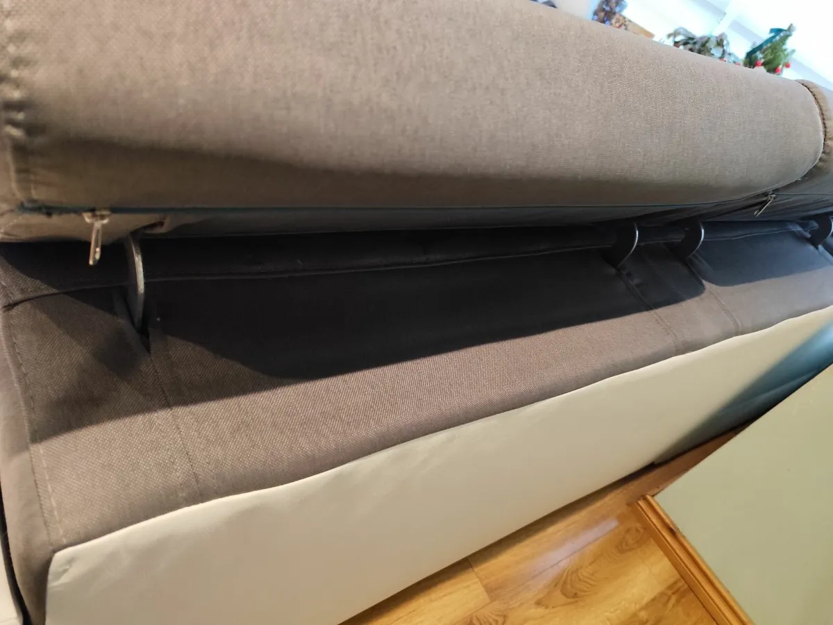 Sofa bed + 2 foot stools - Image 2