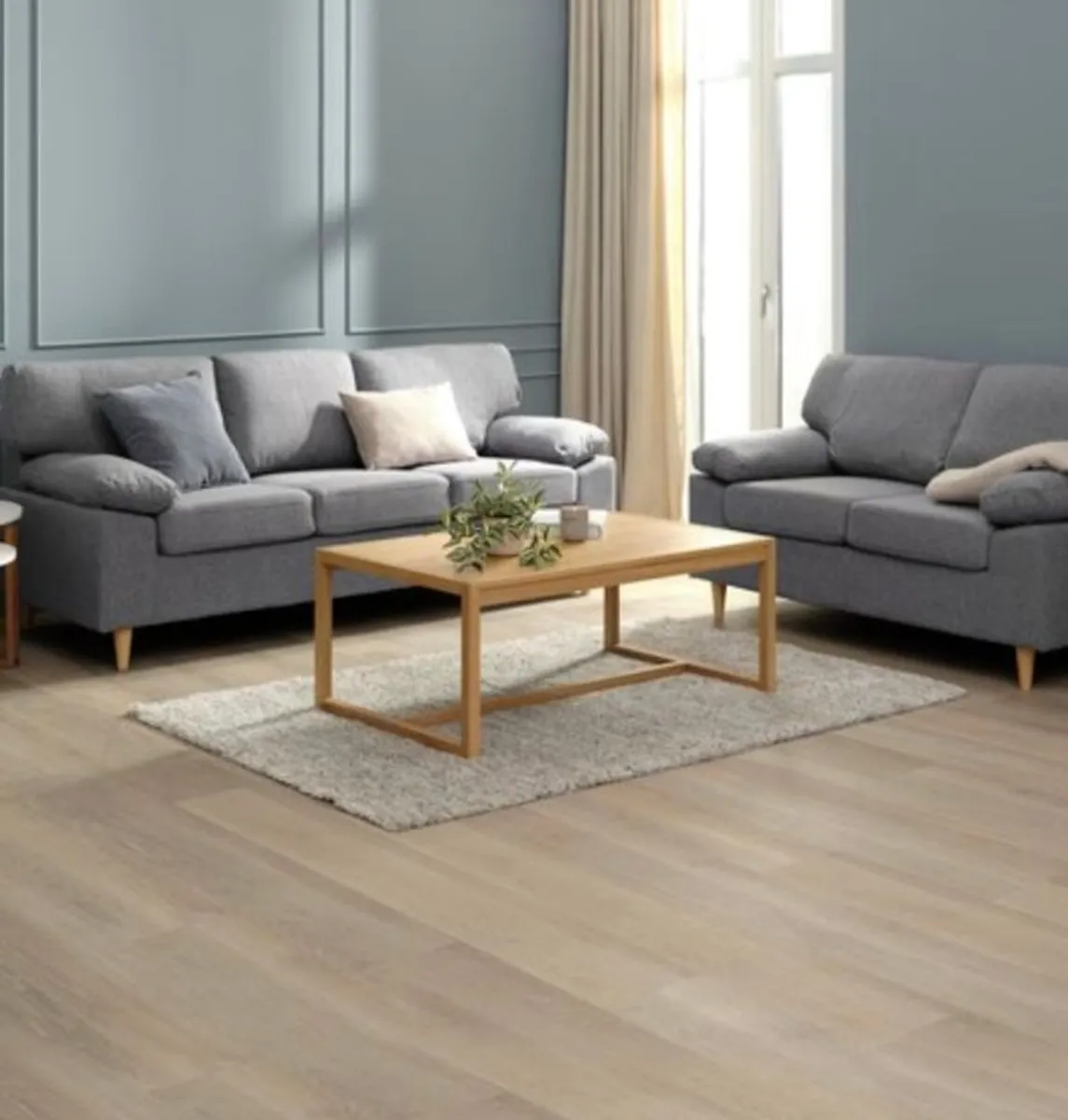 Jysk light grey sofas - Image 3