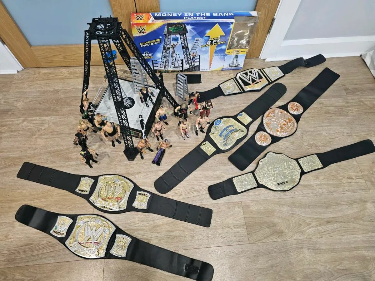 WWE Wrestling toys and ring. - Image 2