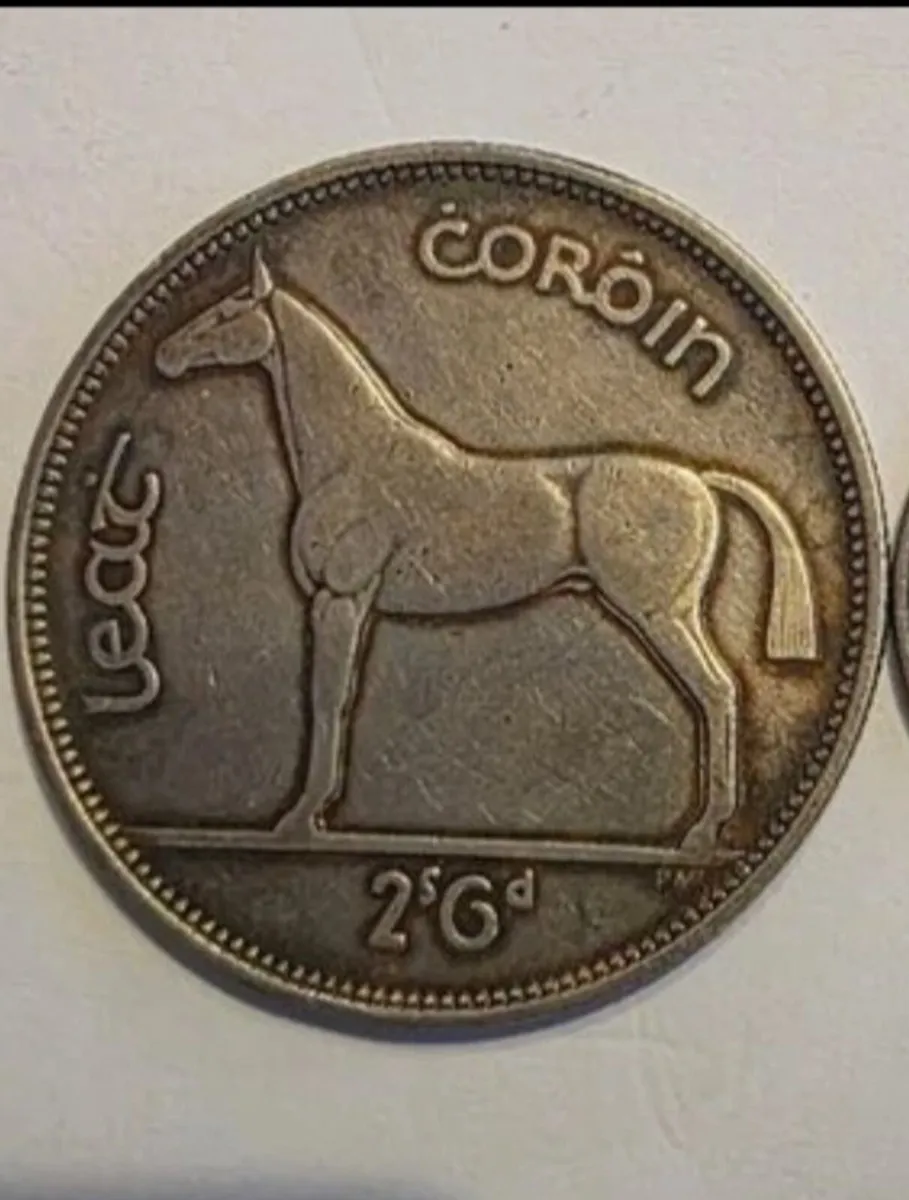 1940 irish silver half crown - Image 1