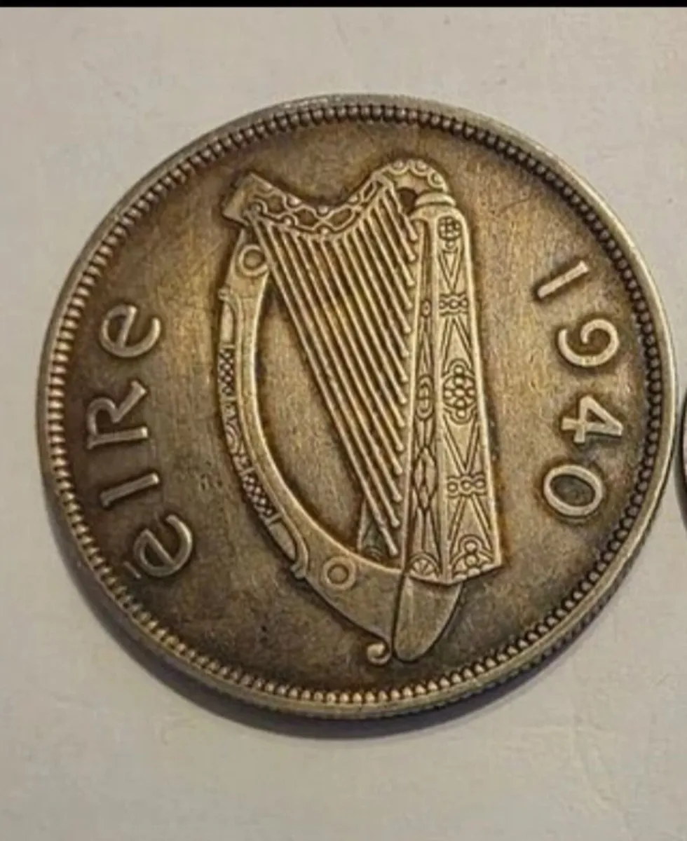 1940 irish silver half crown - Image 2