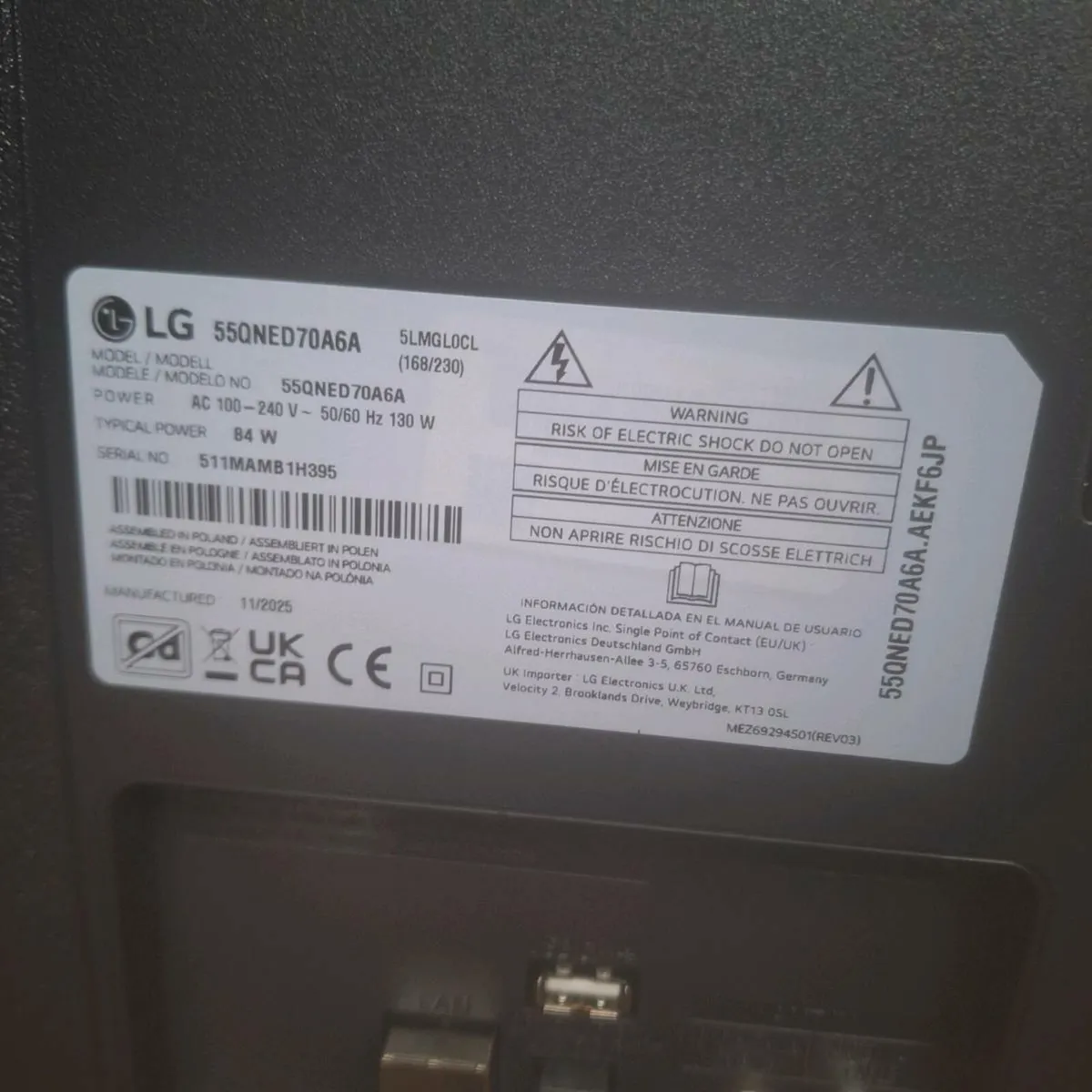 55 inch LG tv and Sanus bracket - Image 2