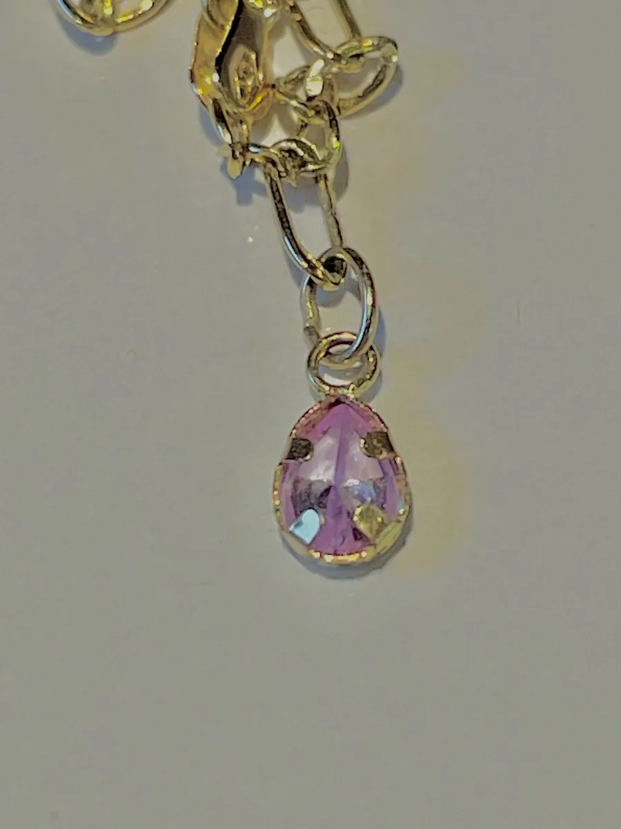 9ct Gold Bracelet set with Amethyst gemstone. - Image 3