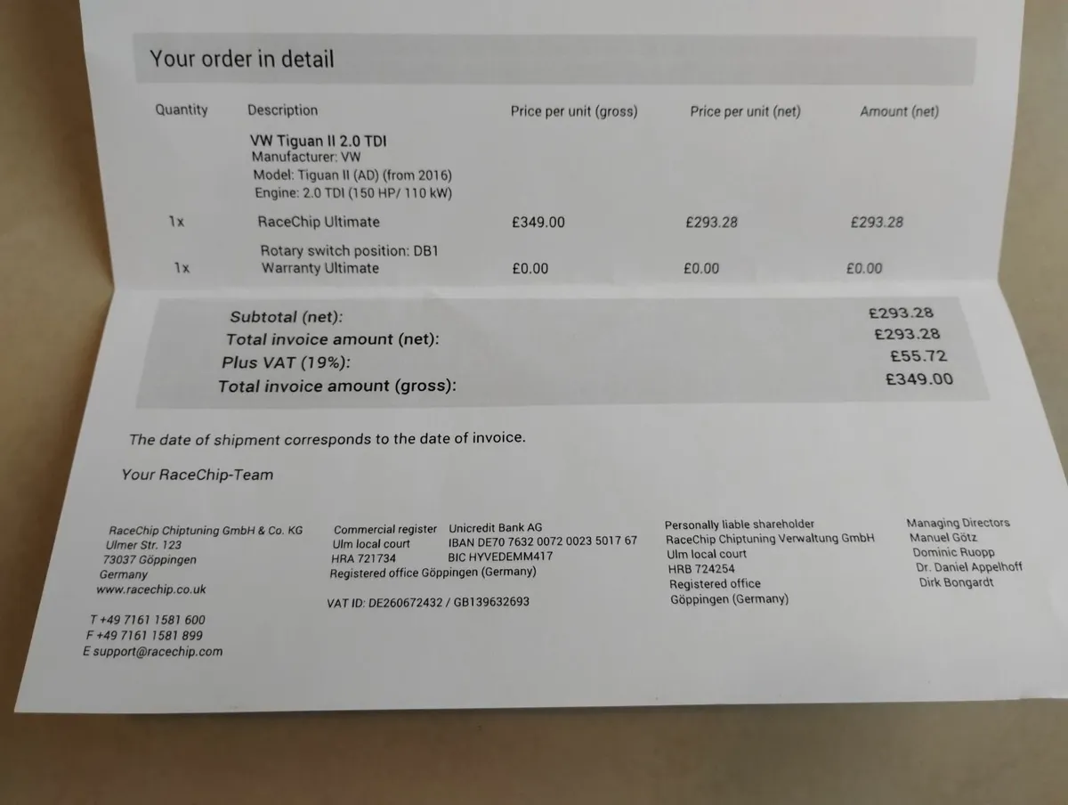 RaceChip Ultimate - VW Tiguan 2.0 TDI - Image 4