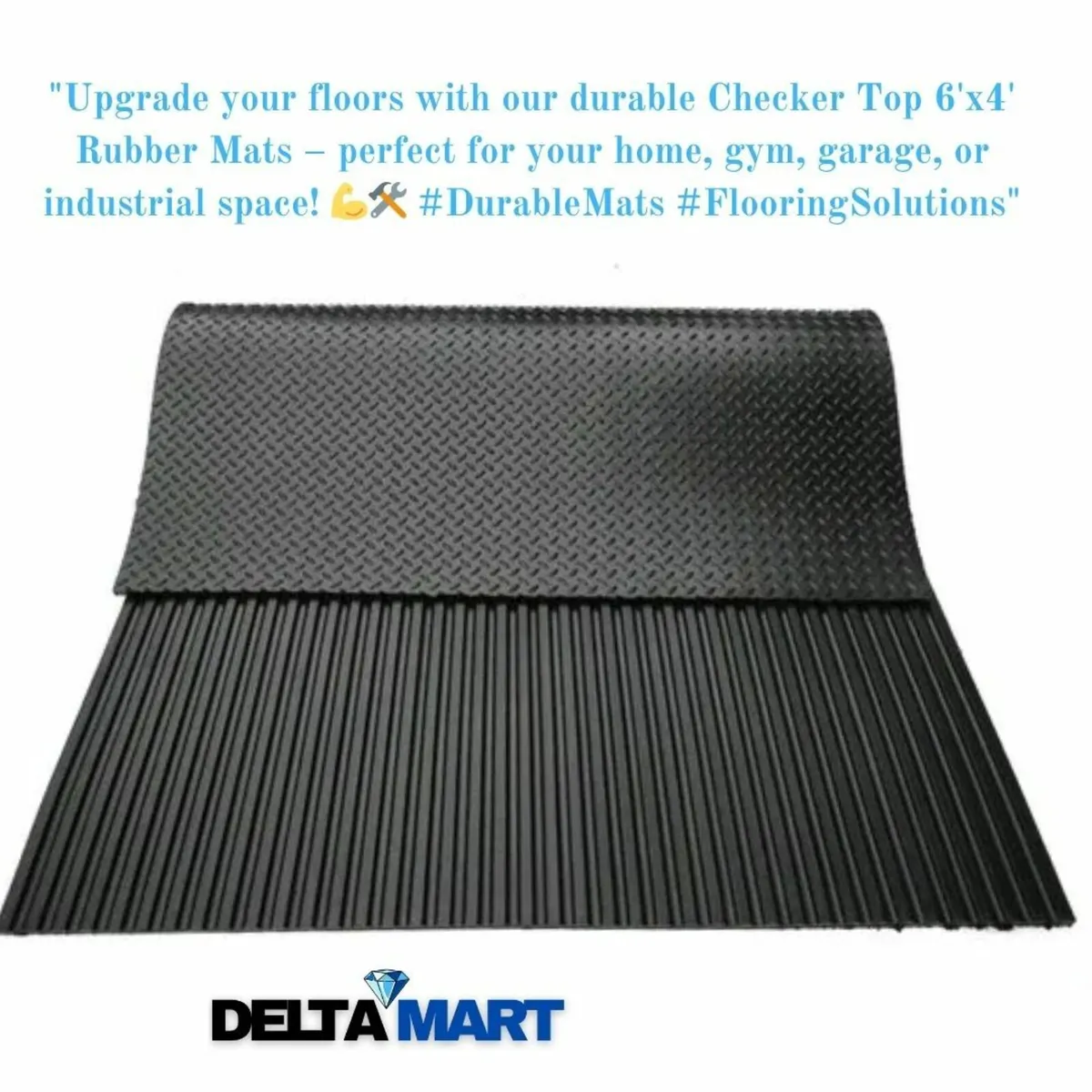 18mm Heavy Duty Checker Plate Rubber Mats – 6ftx4f - Image 4