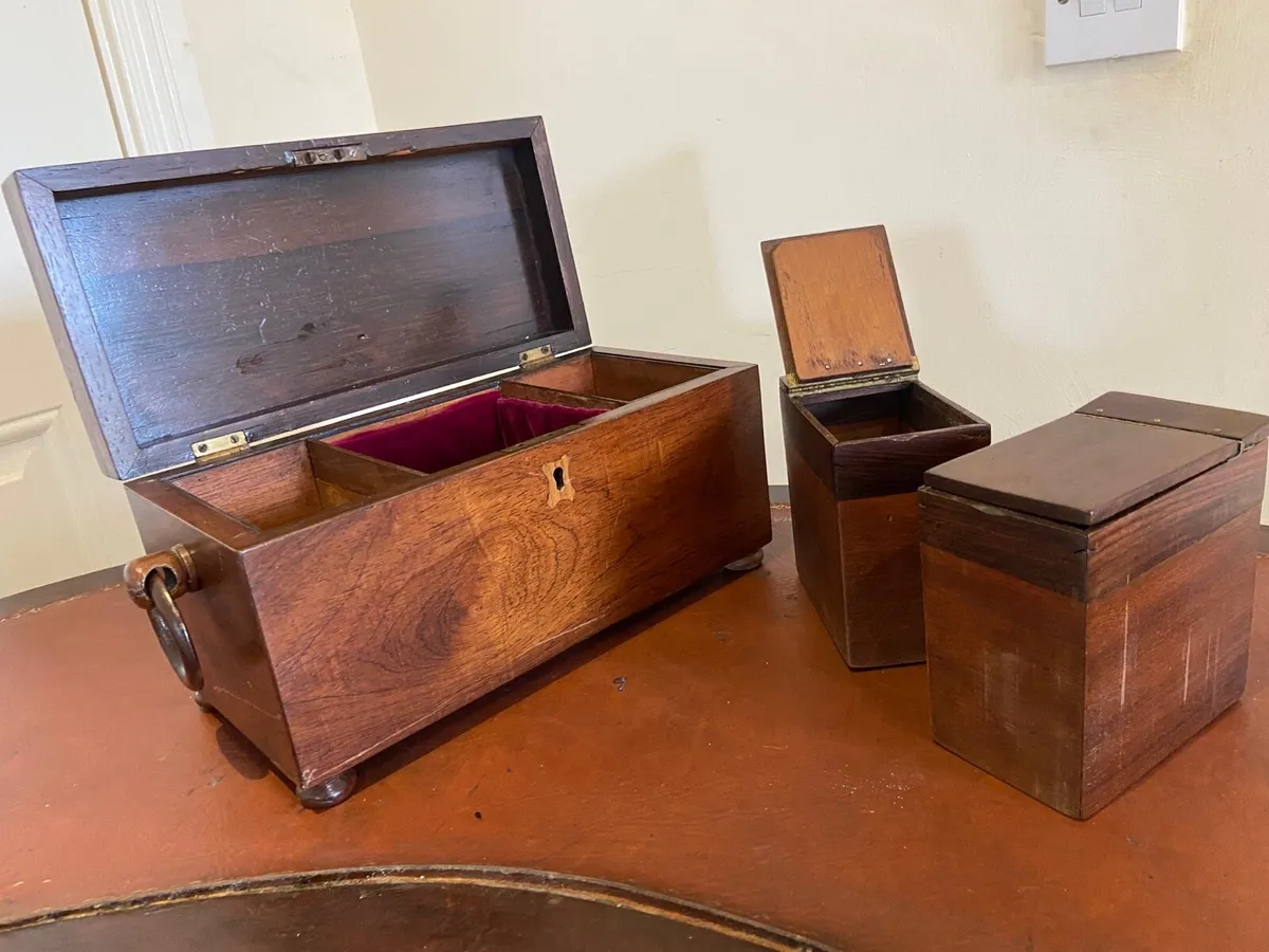 Antique tea caddy - Image 4