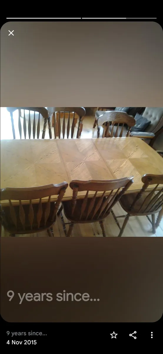 Dining room table and chairs - Image 1