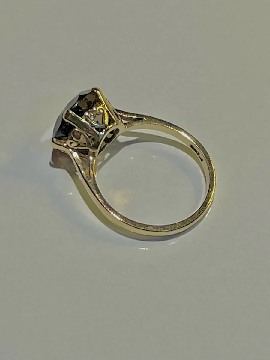 9ct Gold Smoky Quartz ring - Image 2