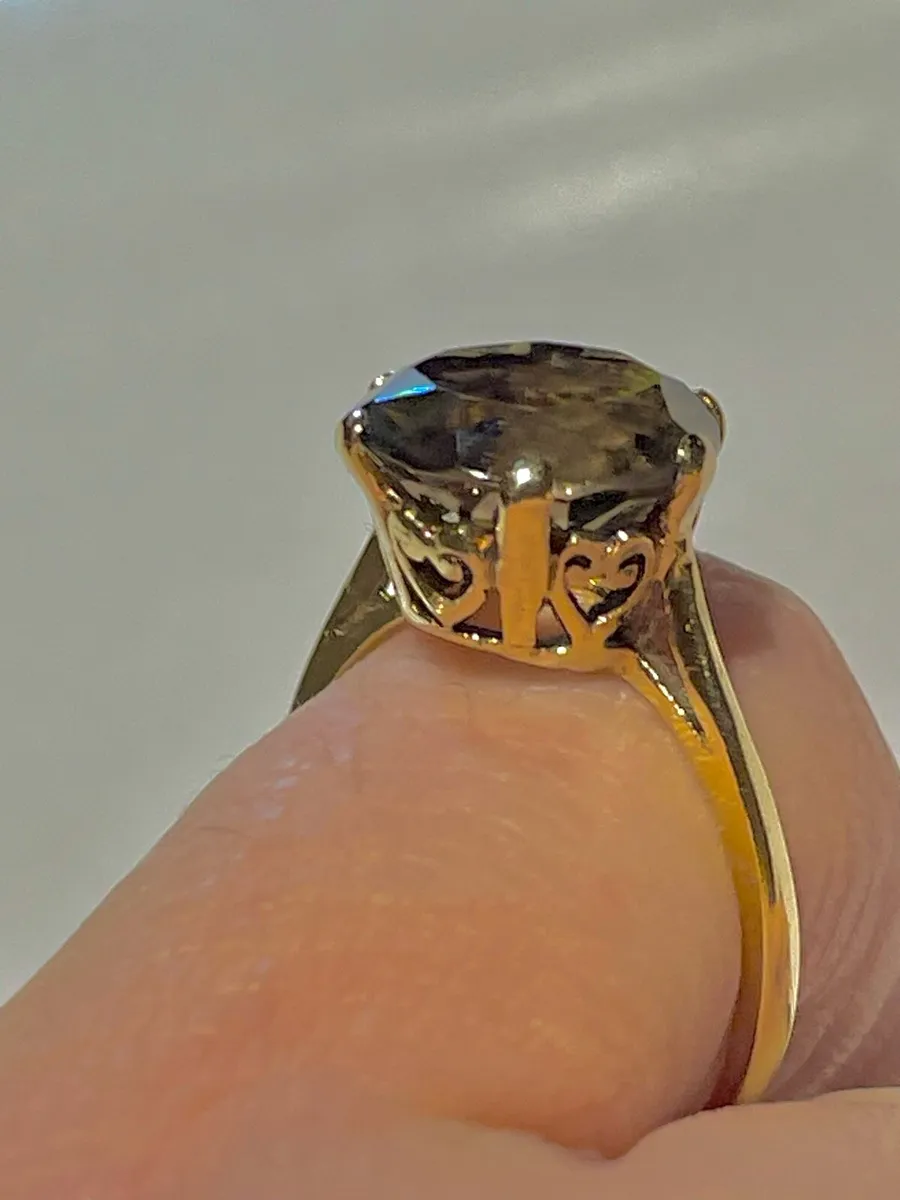 9ct Gold Smoky Quartz ring - Image 4