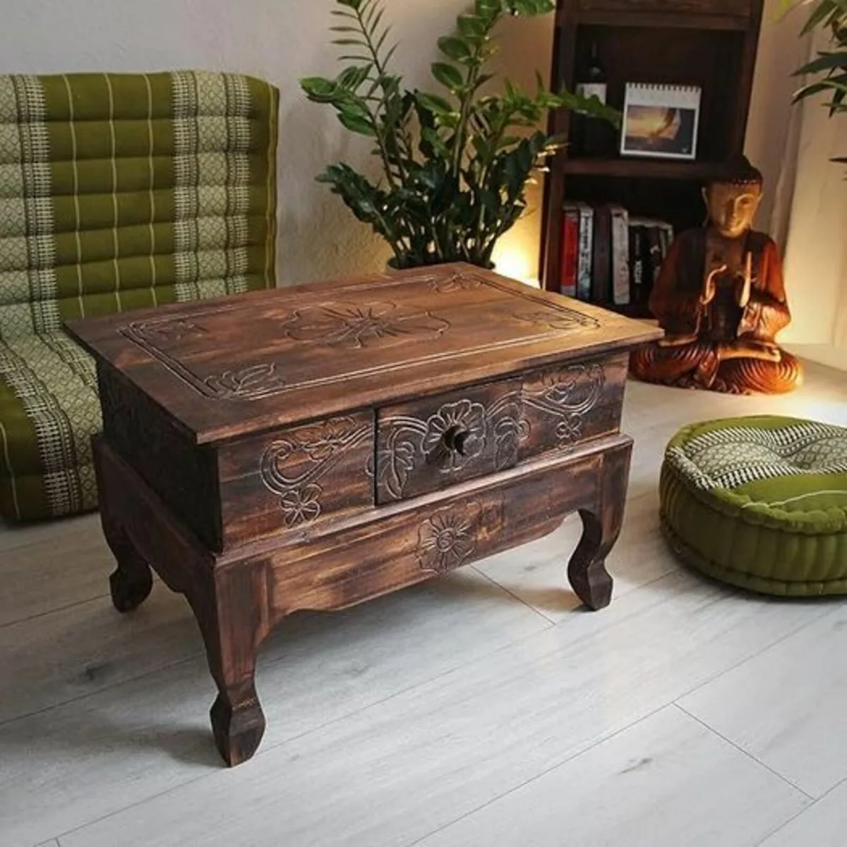 Handmade oriental side table coffee table Bali - Image 1