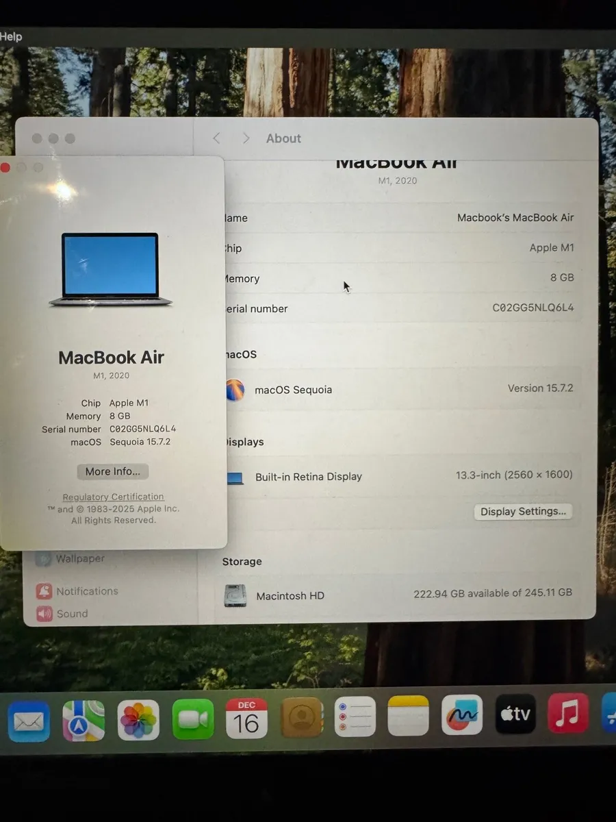 MacBook Air M1 13” 2020 8GB 256GB | 95% Battery - Image 3
