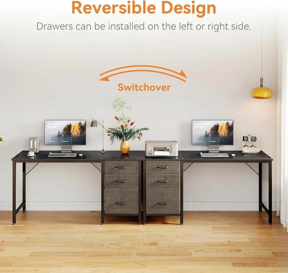 Computer Drawers Office Desk Storage 120×48cm - Image 4