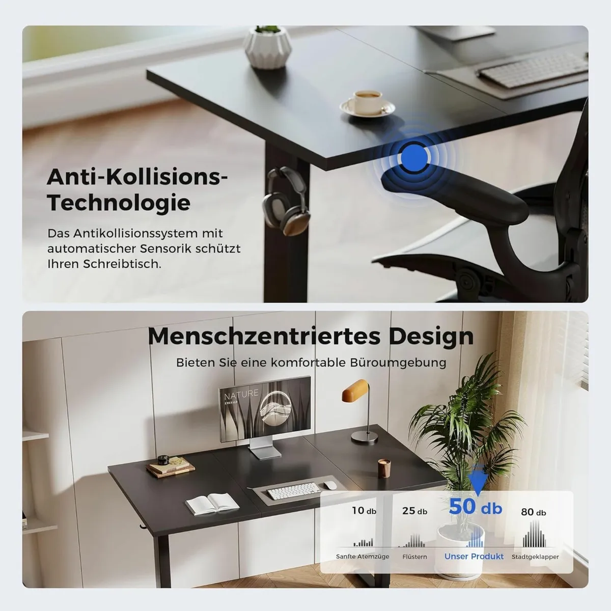 Electric Standing Adjustable Office Desk 120x60cm - Image 3