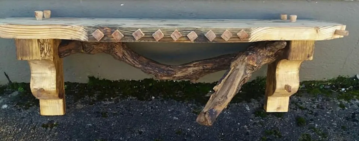 Rustic Driftwood Floating Stove Mantel / Shelf - Image 2