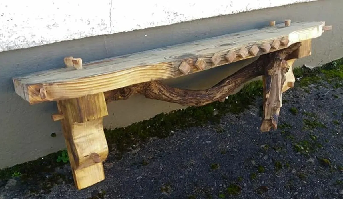 Rustic Driftwood Floating Stove Mantel / Shelf - Image 3