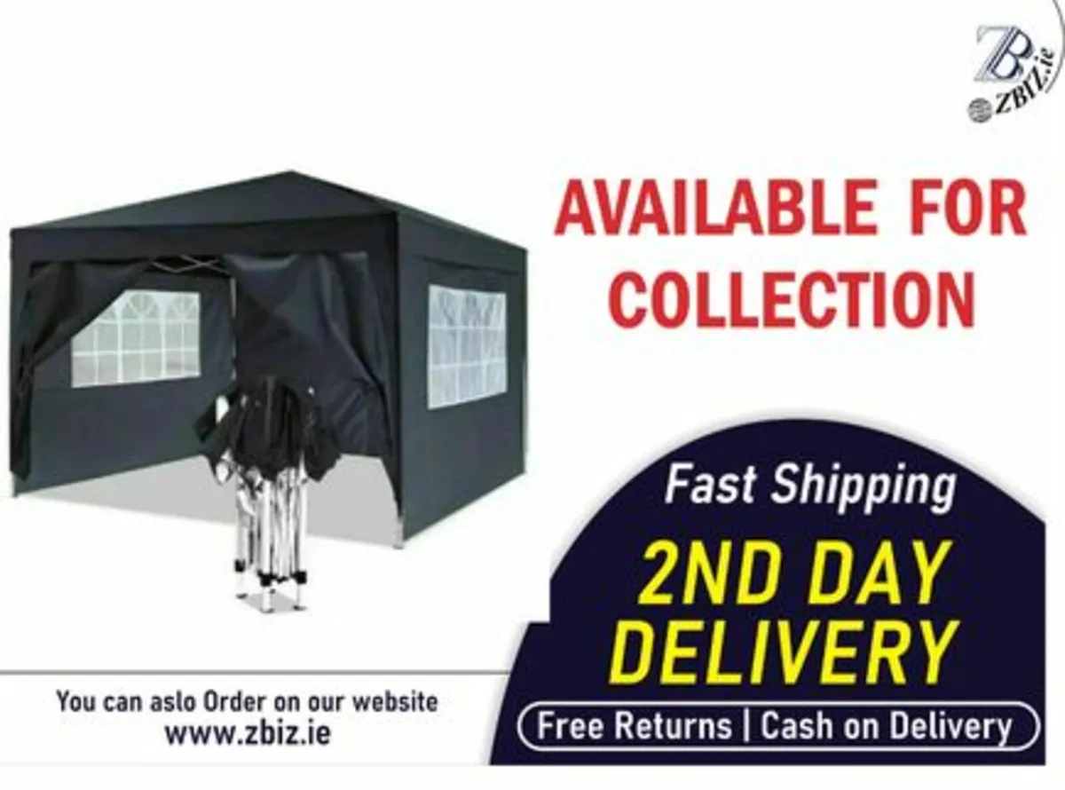 3x3m Pop-Up Gazebo Tent Waterproof Marquee - Image 1