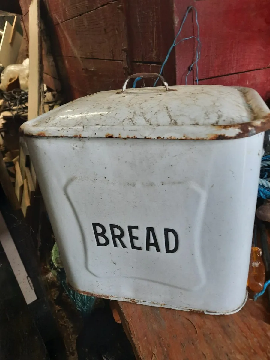 Vintage enamel bread bin - Image 4