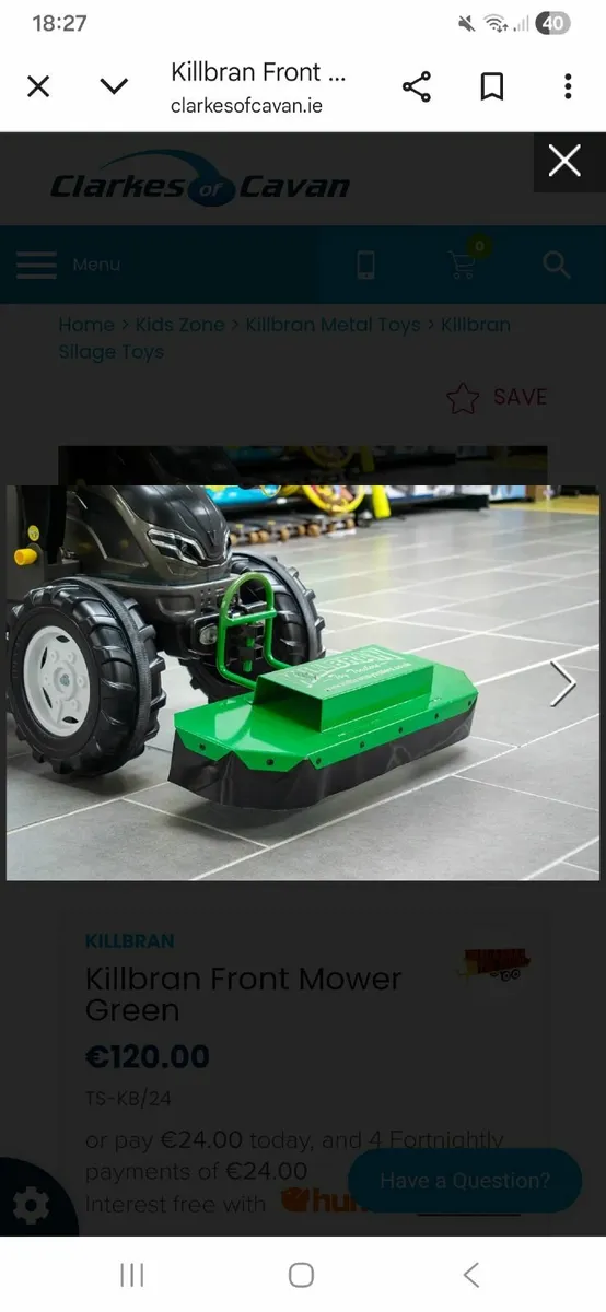 John Deer front mower