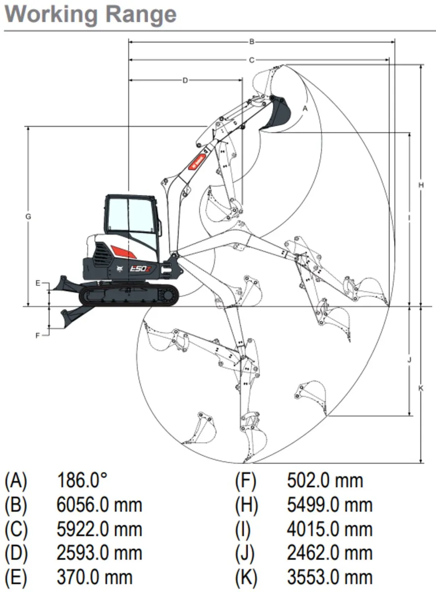2023 Bobcat E50Z Mini Excavator For Sale  (275hrs) - Image 3
