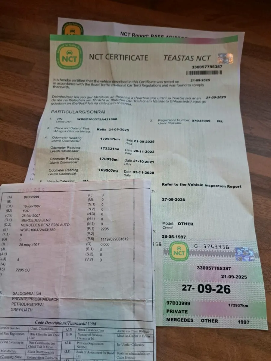 1997 Mercedes E230 Auto Nct 09-2026 - Image 2