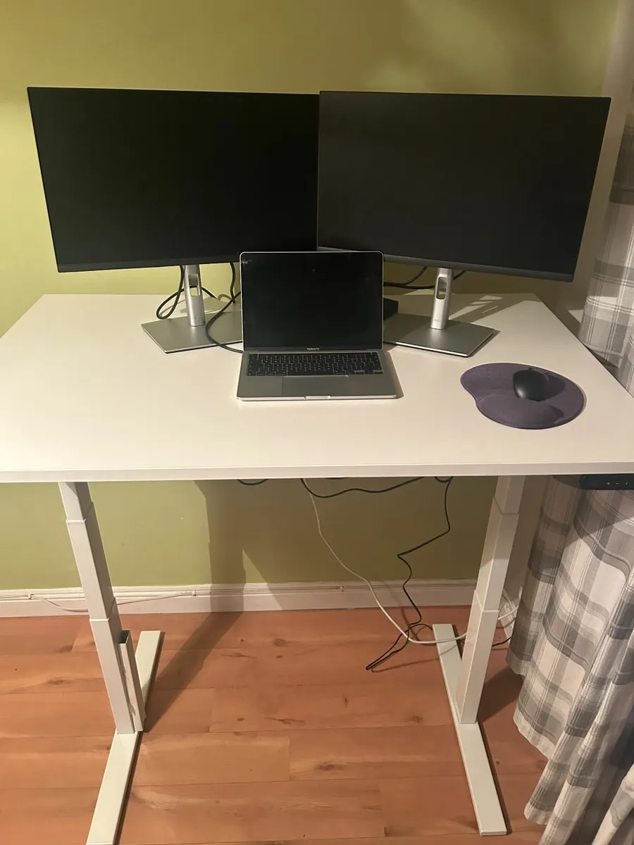 Electric standing desk, chair and drawers - Image 3