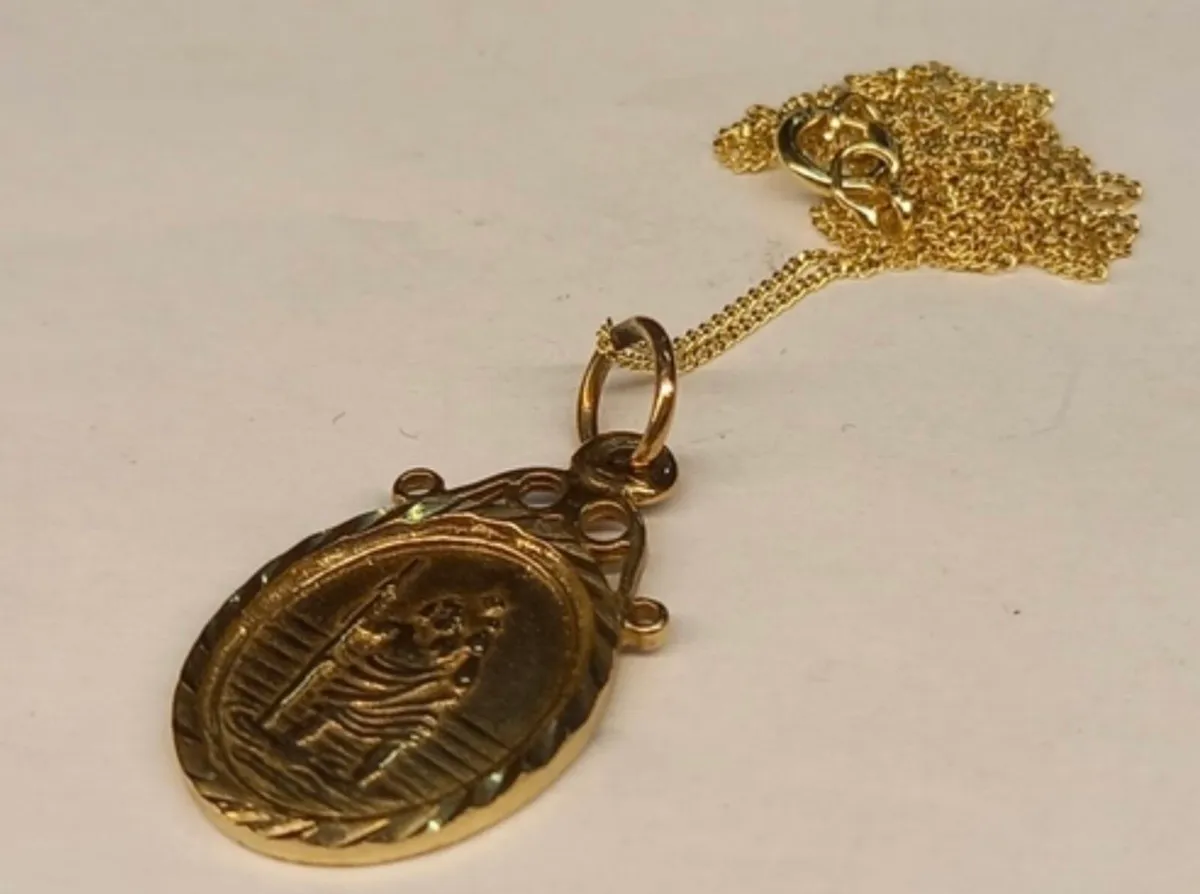 St Jude Pendant Necklace 9ct Gold