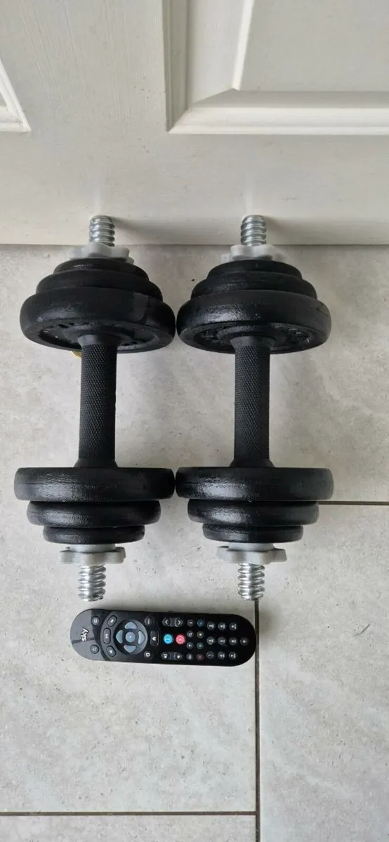 York 2x10 kilo fully adjustable dumbbell weight se - Image 1