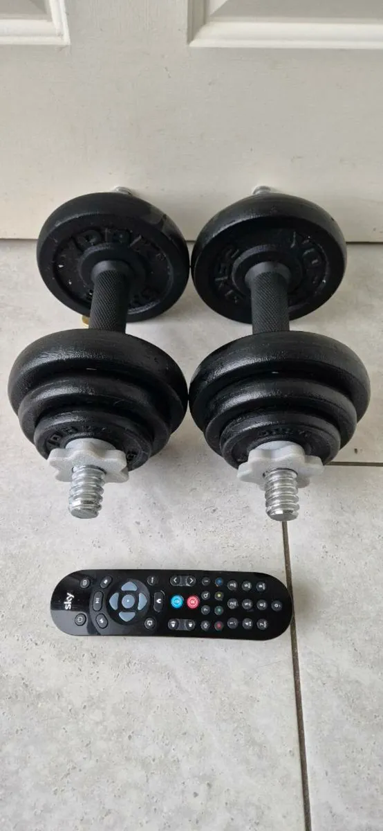 York 2x10 kilo fully adjustable dumbbell weight se - Image 2