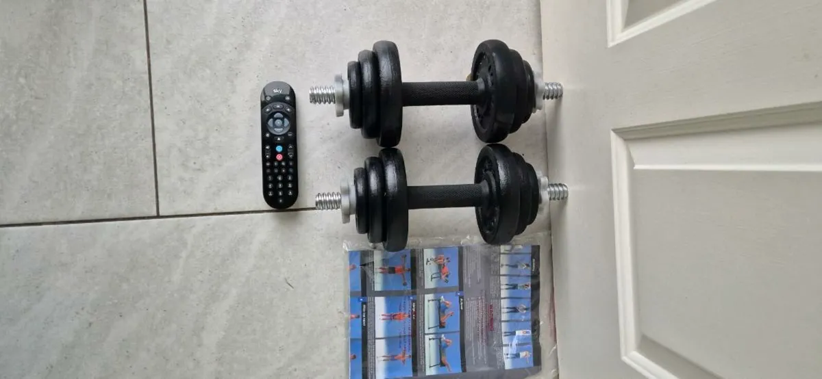 York 2x10 kilo fully adjustable dumbbell weight se - Image 3
