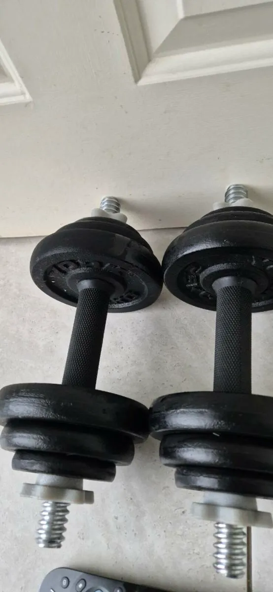 York 2x10 kilo fully adjustable dumbbell weight se - Image 4