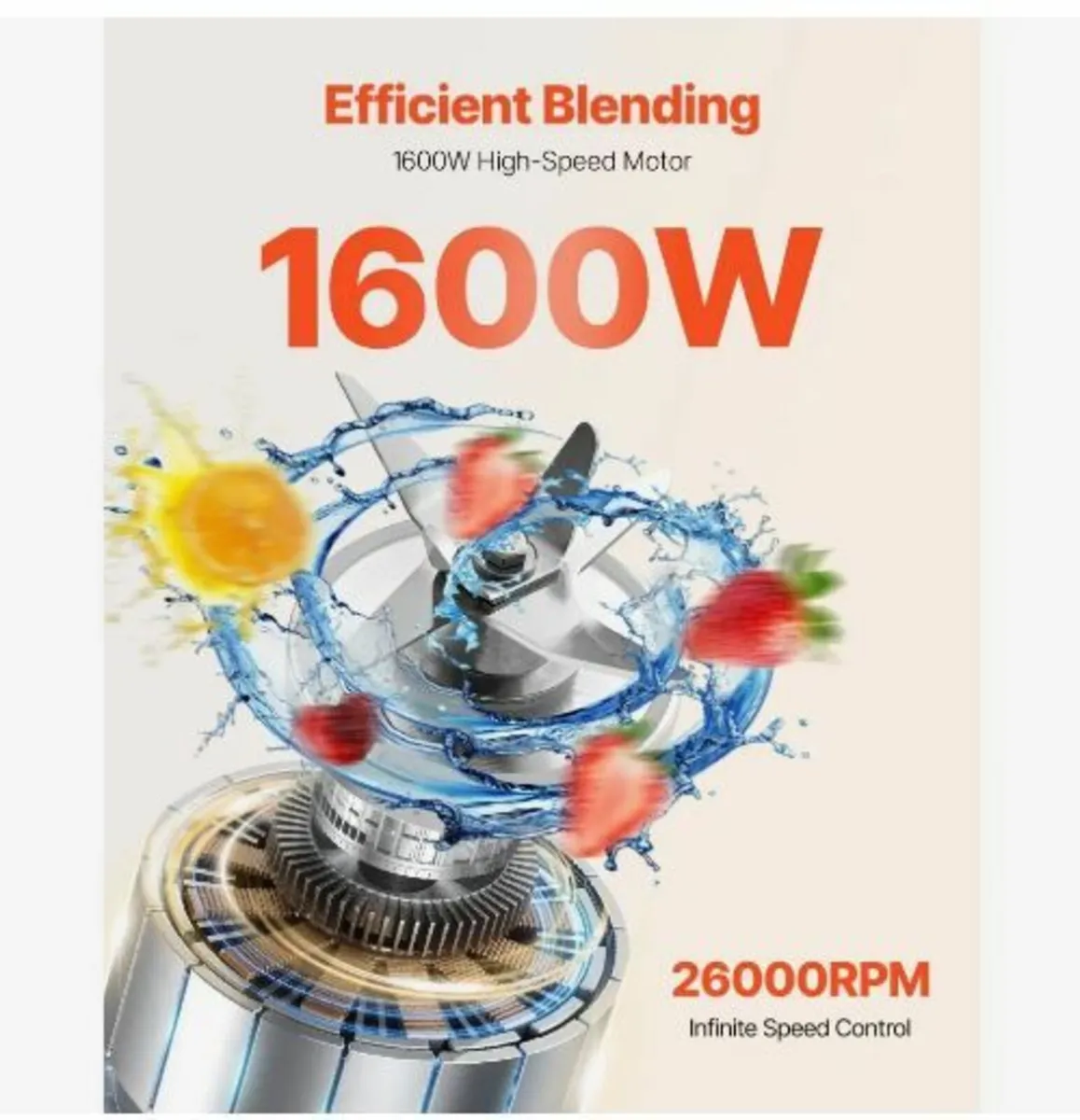 Blender for Smoothies, 85 oz 1600W - Image 2