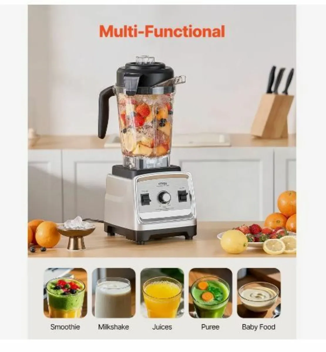 Blender for Smoothies, 85 oz 1600W - Image 4