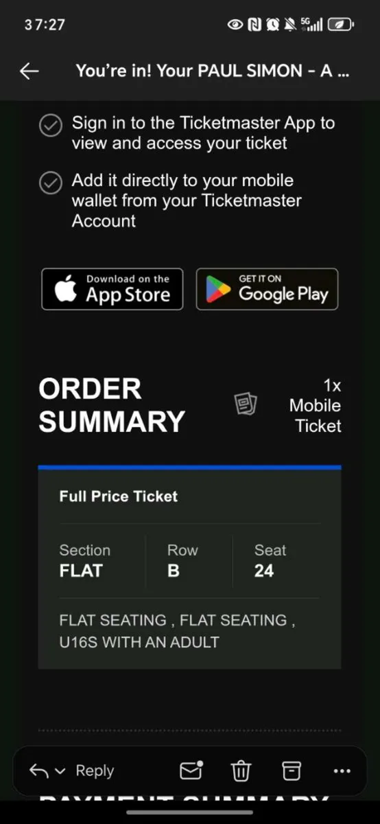 Paul Simon ticket - Image 2