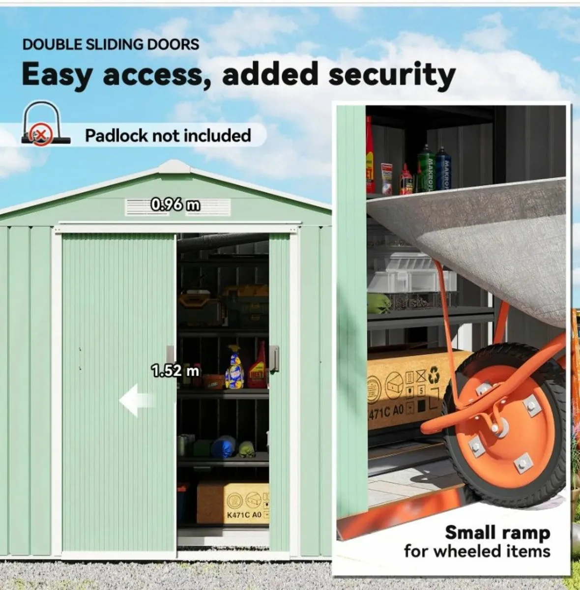 Metal Shed 7 x 4ft - Image 4