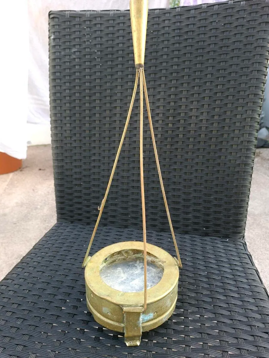 Vintage Brass Beduin Dallah Coffee pot warmer - Image 1