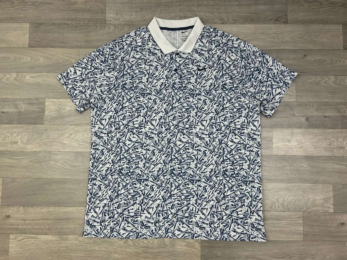 Nike Golf Patterned Polo Shirt Mens XL - Image 1