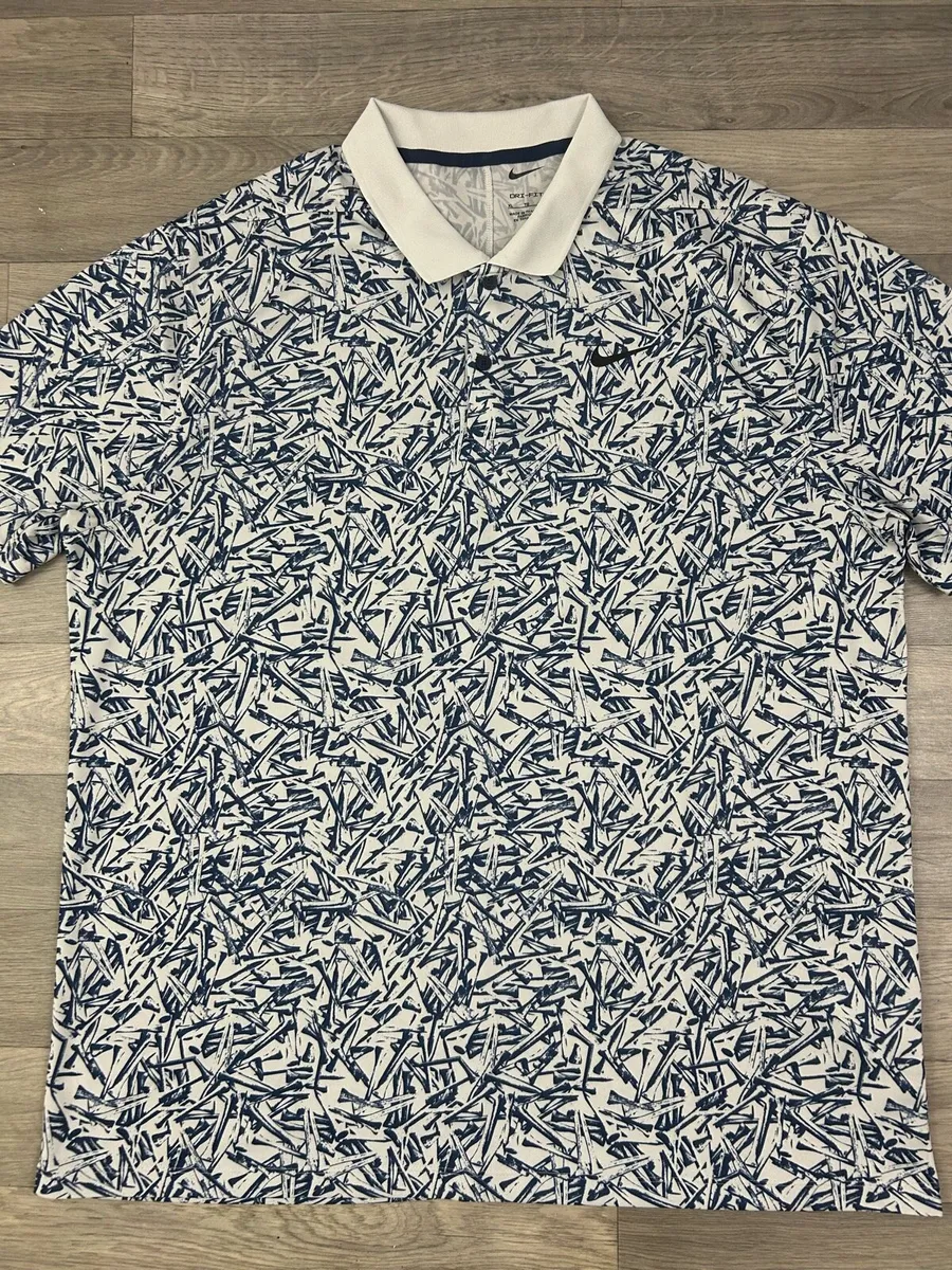 Nike Golf Patterned Polo Shirt Mens XL - Image 2