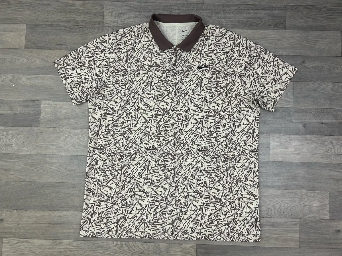 Nike Golf Patterned Polo Shirt Mens XL - Image 1