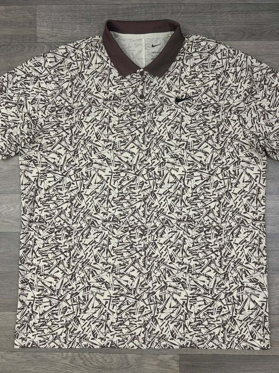 Nike Golf Patterned Polo Shirt Mens XL - Image 2