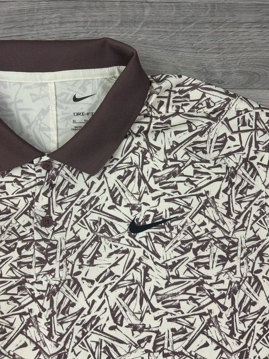 Nike Golf Patterned Polo Shirt Mens XL - Image 3