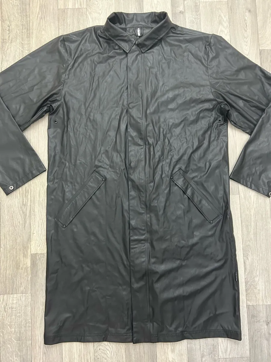 Rains Waterproof Long Jacket Raincoat Mens L/XL - Image 2
