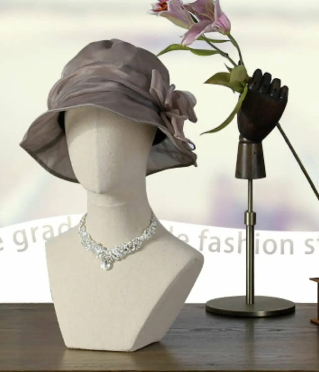Linen Cloth Display Head Bust - Image 3