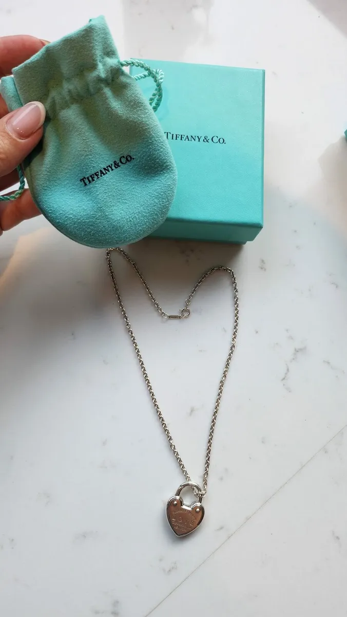 Tiffany & Co. RTT Padlock Silver Necklace - Image 2