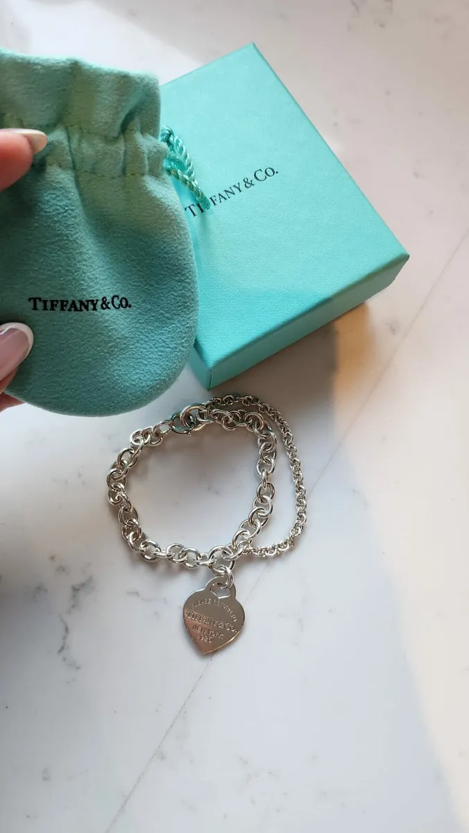 Tiffany & Co. RTT Double Chain Silver Bracelet - Image 1