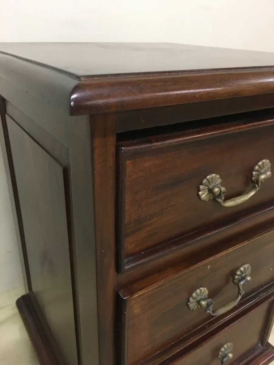 Pair Mahogany Bedside Lockers - Image 3