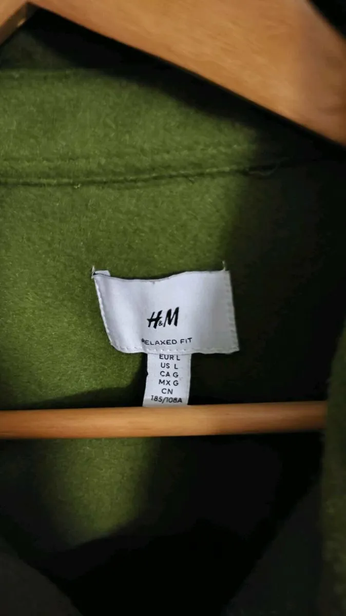 H&M Relaxed Fit Fleece Shirt – Size L - Image 3